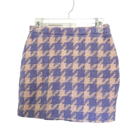 Fashion Nova Houndstooth Tweed Jacket Skirt Suit Purple Pink Tweed Set Small - Picture 8 of 14